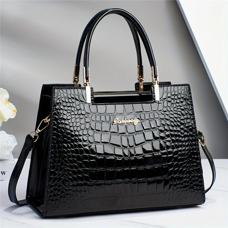 Alligator Print Women's Shoulder Bag