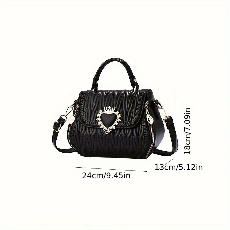 Chic Black Quilted Crossbody Bag