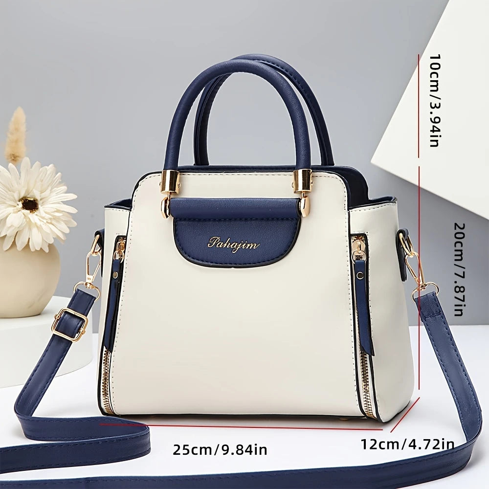 Women's Versatile Contrast Color Crossbody Bag,