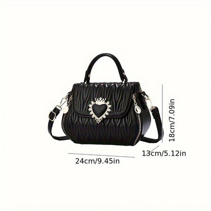 Chic Black Quilted Crossbody Bag