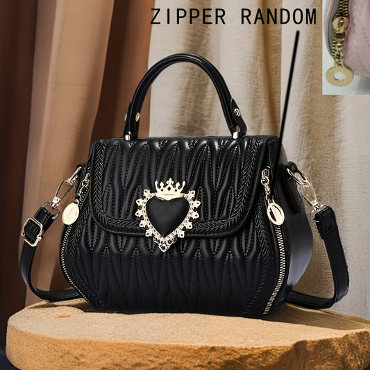 Chic Black Quilted Crossbody Bag