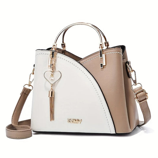 Women's Bag Luxury Cream & Gold Contrast Stitching Tot