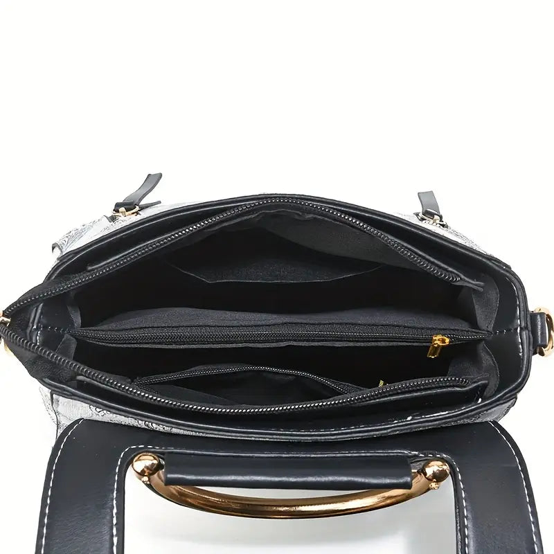 Elegant Floral Print Women'S Handbag